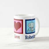 Peace Love Robotics Koffiemok (Voorkant rechts)