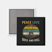 Peace Love Rock & amp; Roll gitarist Magneet (Voorkant / Achterkant)