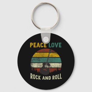 Peace Love Rock & amp; Roll gitarist Sleutelhanger