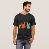Peace Love Rock and Roll Rock Band Concert T-shirt (Voorkant volledig)