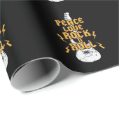 Peace Love Rock N Roll Cadeaupapier (Rol Hoek)