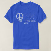 Peace Love Rock N Roll Hippie Music Lover Concert T-shirt (Design voorkant)