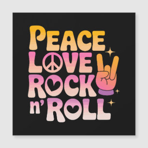 Peace Love Rock on Roll - Muziek-geïnspireerde typ