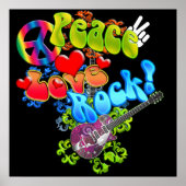 Peace Love Rock Poster (Voorkant)