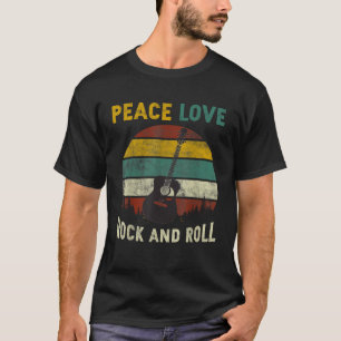 Peace Love Rock Roll gitarist Vinta T-shirt