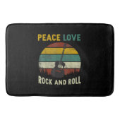 Peace Love & Rock & Roll Guitar Player Guitarist V Badmat (Voorkant)