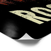 Peace Love & Rock & Roll Guitar Player Guitarist V Perfect Poster (Hoek)