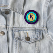 PEACE LOVE ROCK & ROLL RONDE BUTTON 5,7 CM (In situ)