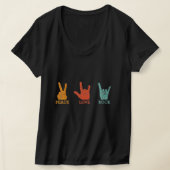 Peace Love Rock T-shirt (Laagn)