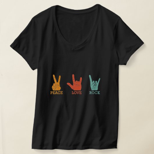 Peace Love Rock T-shirt (Laagn)