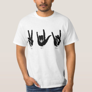 peace love rock t shirt