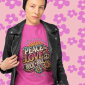 Peace Love RocknRoll Retro 70s  Psychedelic T-shirt