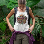 Peace Love RocknRoll Retro 70s  Psychedelic T-shirt