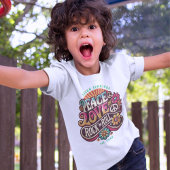 Peace Love RocknRoll Retro 70s  Psychedelic Tri-Blend Shirt