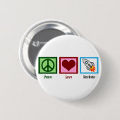 Peace Love Rocks Ronde Button 5,7 Cm (Voorkant /achterkant)