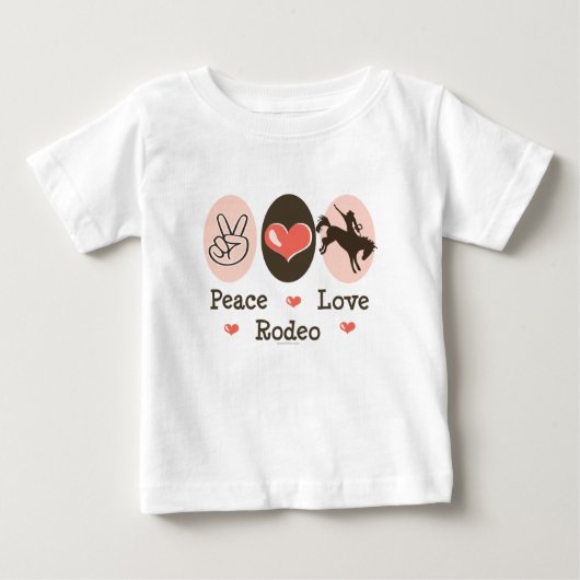 Peace Love Rodeo Baby Baby T-shirt (Voorkant)