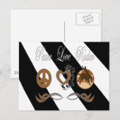 Peace Love Rodeo Briefkaart (Voorkant / Achterkant)