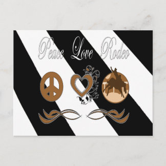 Peace Love Rodeo Briefkaart