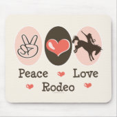 Peace Love Rodeo Mousepad Muismat (Voorkant)