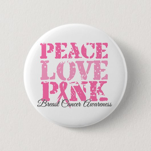 Peace Love Roink Ronde Button 5,7 Cm (Voorkant)