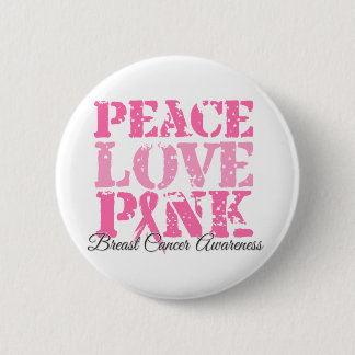 Peace Love Roink Ronde Button 5,7 Cm