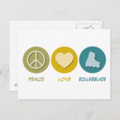 Peace Love Rollerblade Briefkaart (Voorkant / Achterkant)