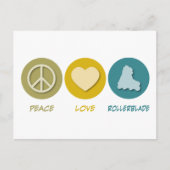 Peace Love Rollerblade Briefkaart (Voorkant)
