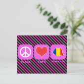 Peace Love Romania Briefkaart (Staand voorkant)
