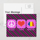 Peace Love Romania Briefkaart (Voorkant / Achterkant)