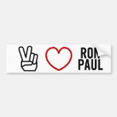 Peace Love Ron Paul Bumpersticker (Voorkant)