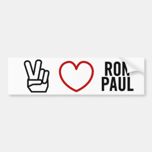 Peace Love Ron Paul Bumpersticker