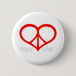 Peace Love Ronde Button 5,7 Cm