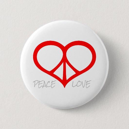 Peace Love Ronde Button 5,7 Cm (Voorkant)