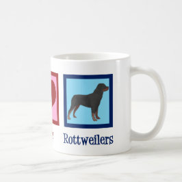 Peace Love Rottweilers Koffiemok