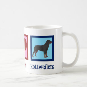 Peace Love Rottweilers Koffiemok