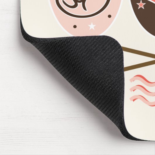 Peace Love Row Mousepad Muismat (Hoek)