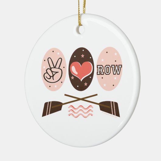 Peace Love Row Ornament (Links)