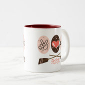 Peace Love Row Row Mok (Voorkant rechts)