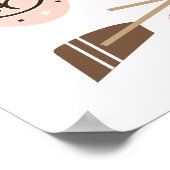 Peace Love Row Row Rowing Crew Poster (Hoek)