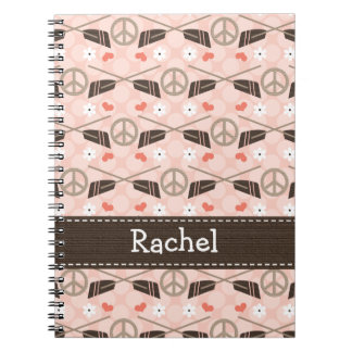 Peace Love Row Row Spiral Notebook Journal Notitieboek