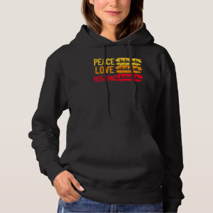 Peace Love Rowboot Water Sculling Pa Hoodie