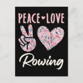 Peace Love Rowing Briefkaart (Voorkant)