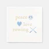 Peace Love Rowing Crew met Cross Oars Paper Party Servet (Voorkant)
