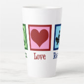 Peace Love Rowing - Cute Crew Team Latte Mok (Voorkant)