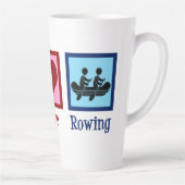 Peace Love Rowing - Cute Crew Team Latte Mok (Rechts)