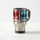 Peace Love Rowing - Cute Crew Team Reisbeker (Voorkant rechts)