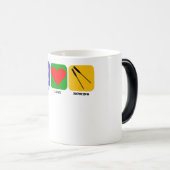 Peace Love Rowing Magische Mok (Voorkant rechts)