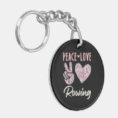 Peace Love Rowing Sleutelhanger (Voorkant Links)