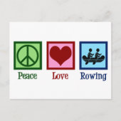Peace Love Rowing Team Cute Crewers Briefkaart (Voorkant)