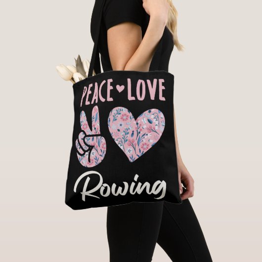 Peace Love Rowing Tote Bag (Dichtbij)